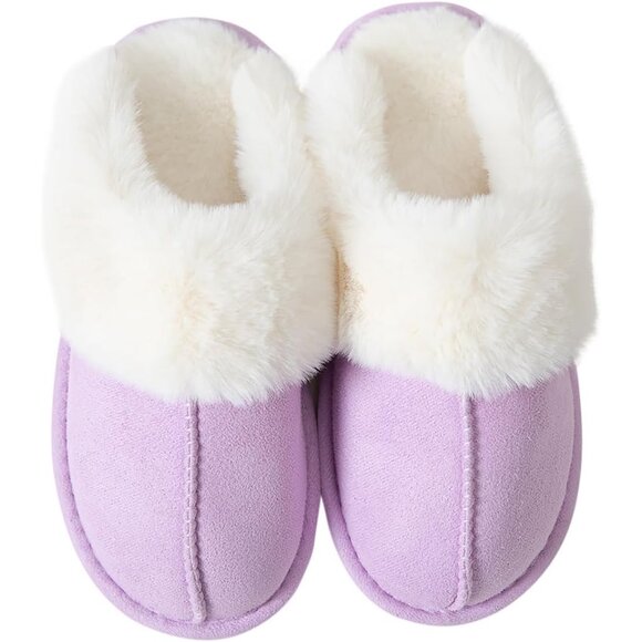 Cozy Women's Faux Fur Memory Foam Slippers - Warm & Anti-Skid (Size 9-10) - Picture 1 of 6